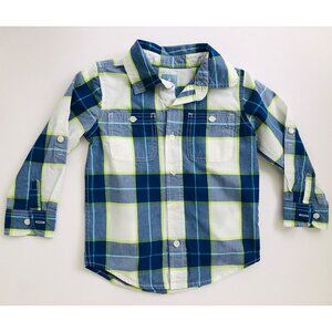 NWOT Baby Gap Button Down Plaid Shirt Boys Size 4